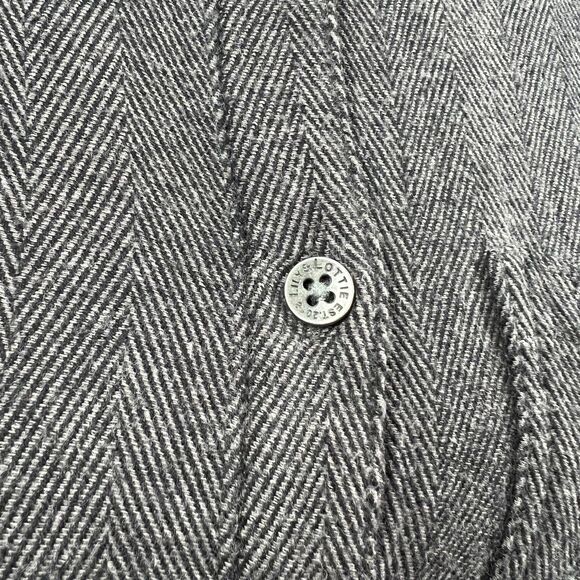 Lily & Lottie Women Gray Long Sleeve Button-Down Shirt XS academia preppy cotton - Picture 9 of 15